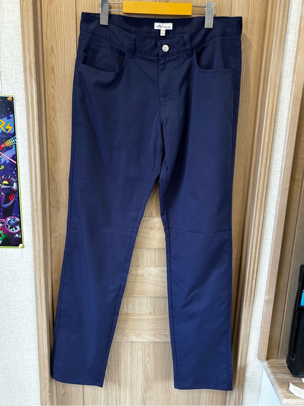 Peter Millar Performance Pants Size 33/34 Mens Navy Business Casual